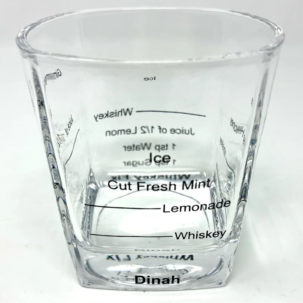 Unbranded Bartending Glasses Drink Recipes Set of 3 Clear Glass Barware Cocktail